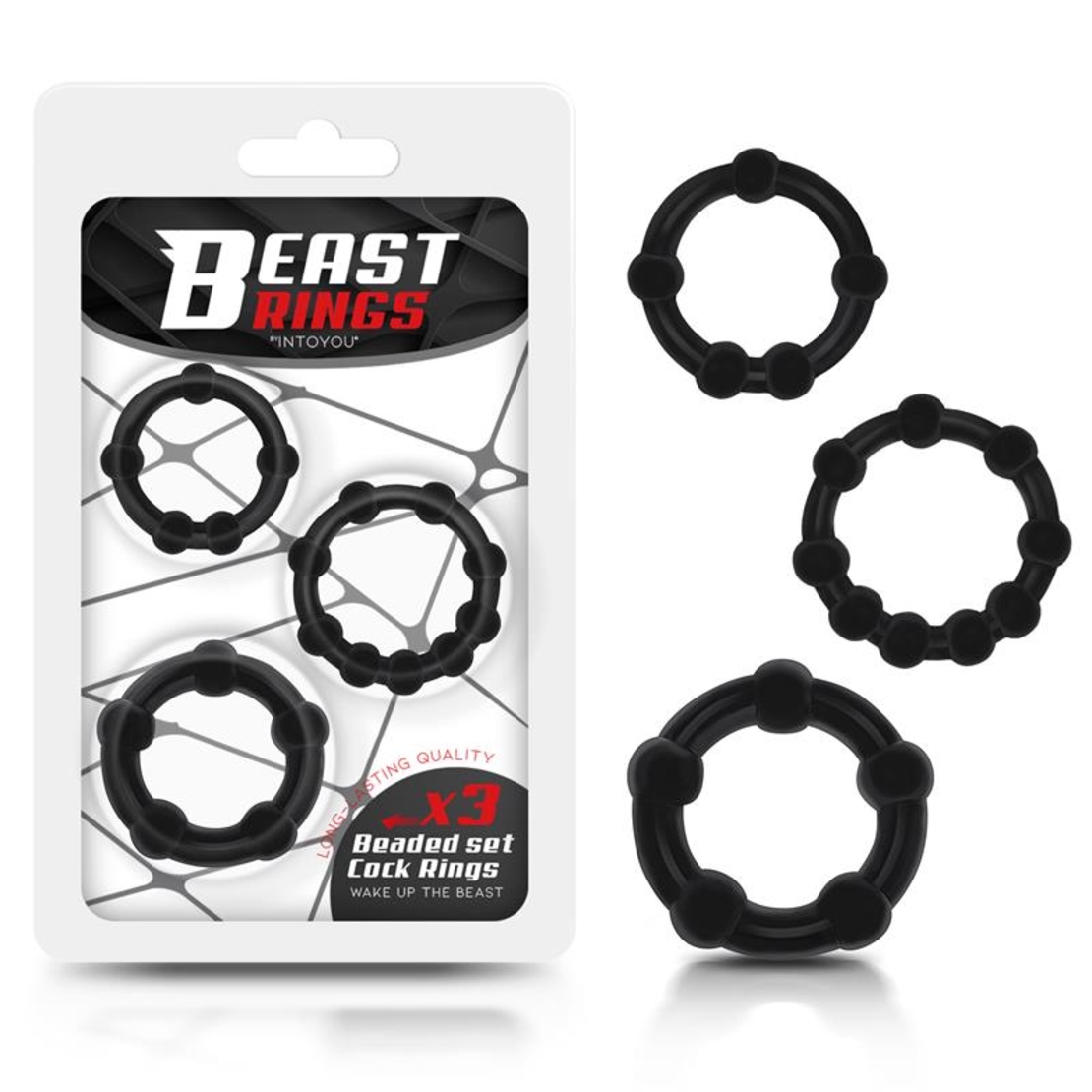 Комплект от 3 пръстена за пенис BEAST RINGS