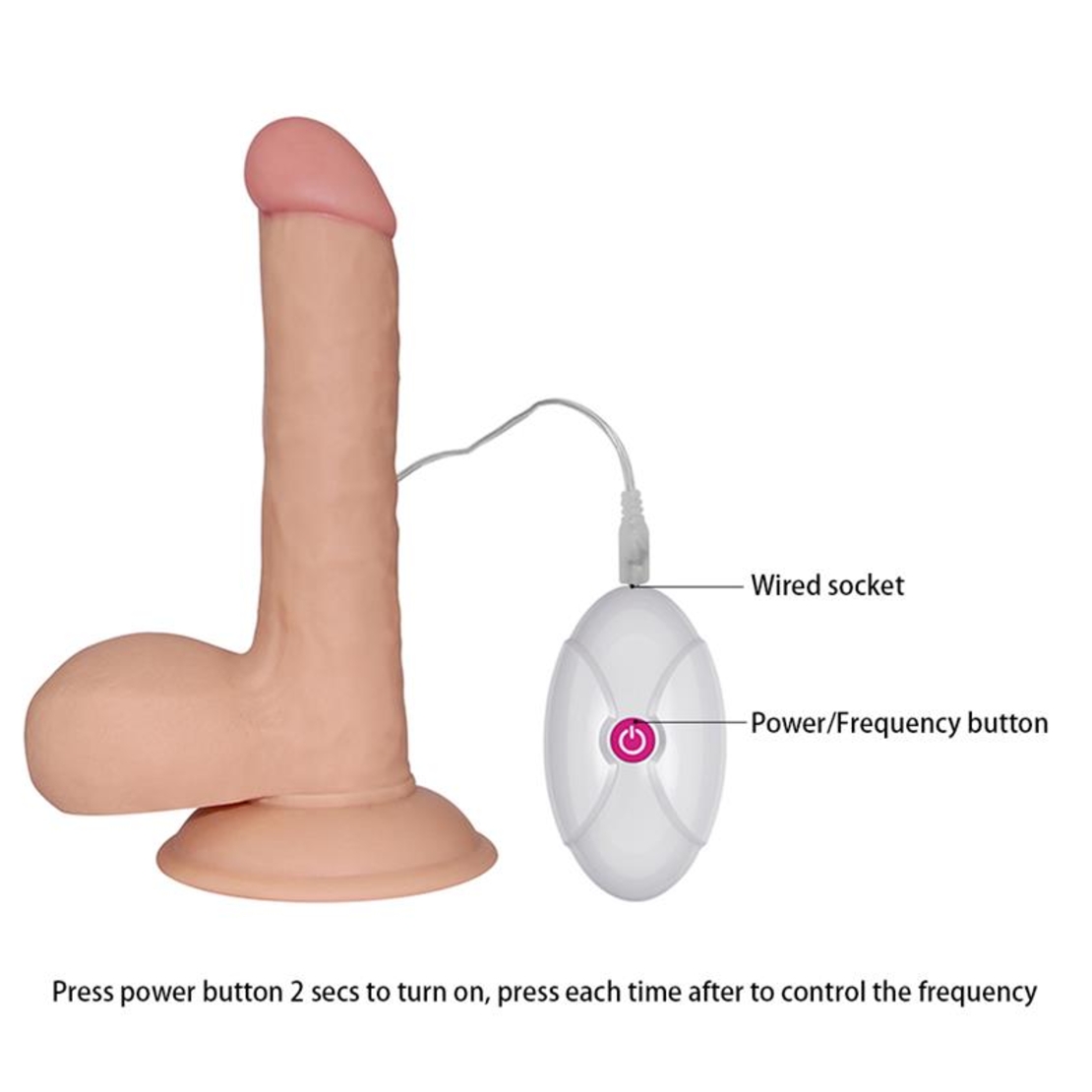 Дилдо LOVETOY Ultra Soft Dude с вибрация 7.5