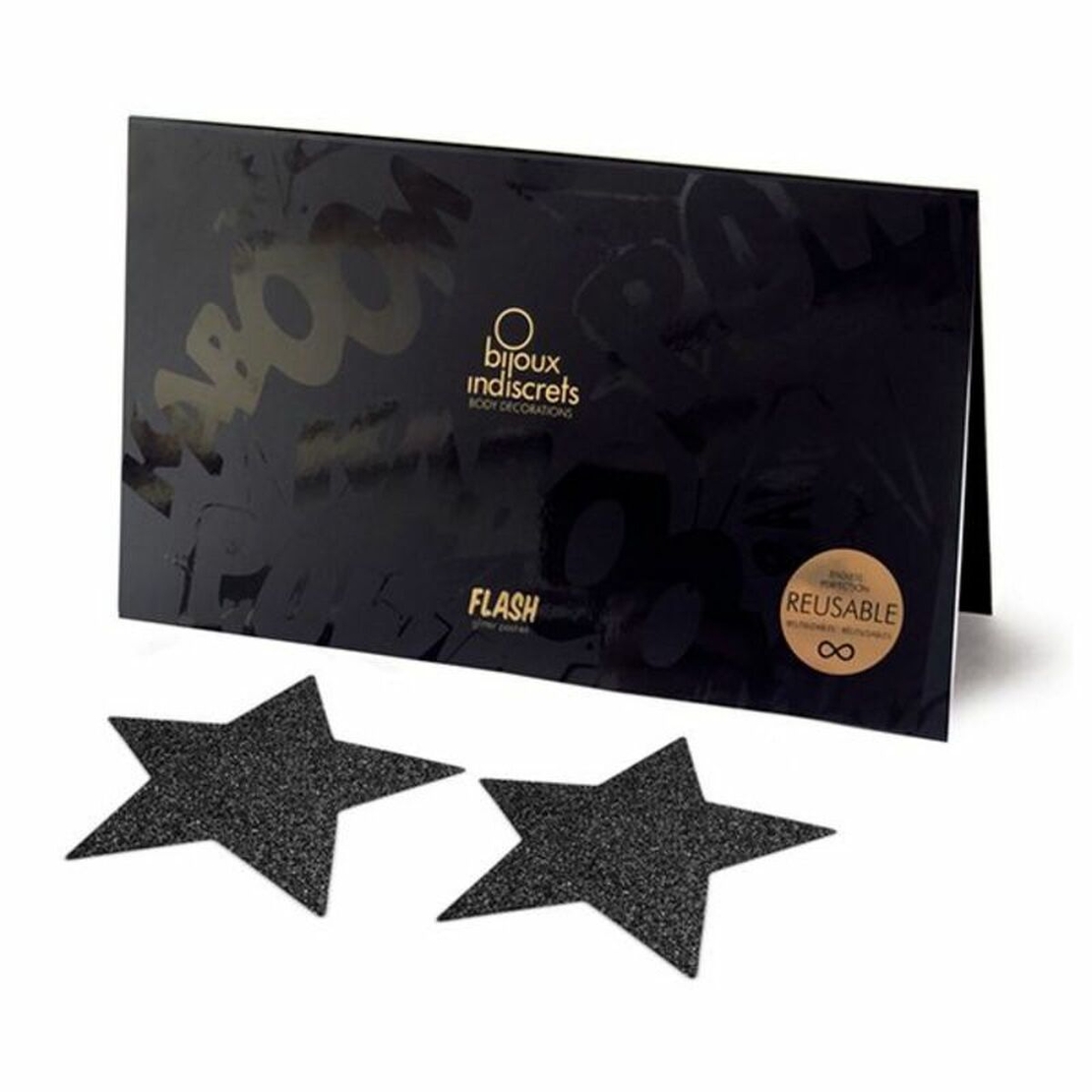 Щитета за зърна - Flash Star Черен Bijoux Indiscrets 156 Черен
