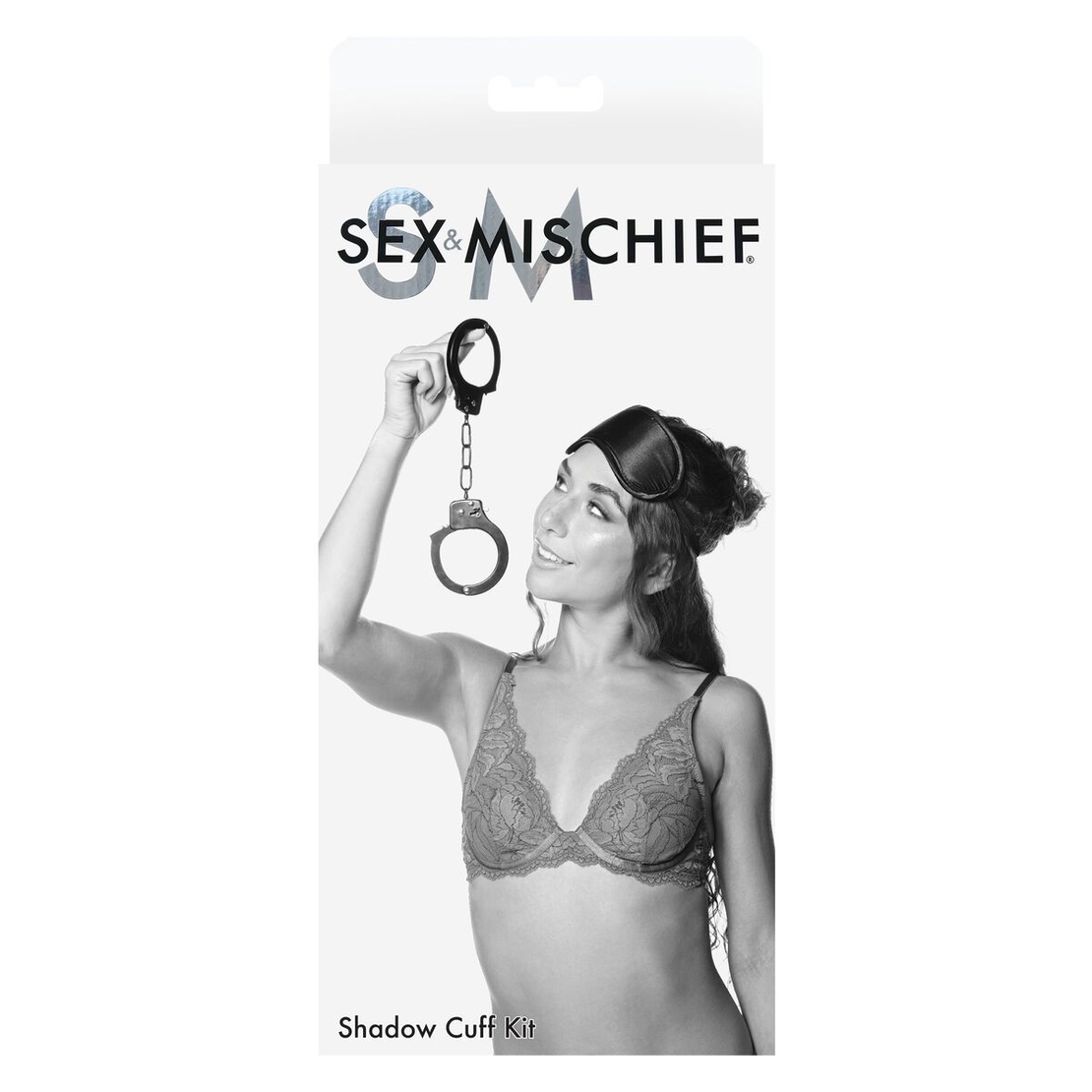 Черни белезници и маска за очи Sex & Mischief Sportsheets Shadow