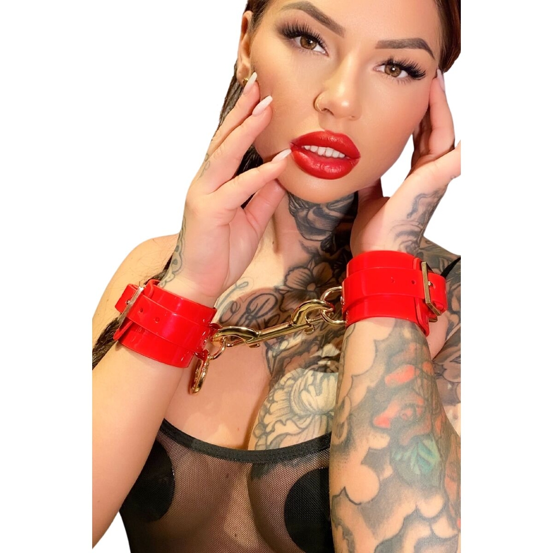 Червени фетиш белезници Kinky Diva
