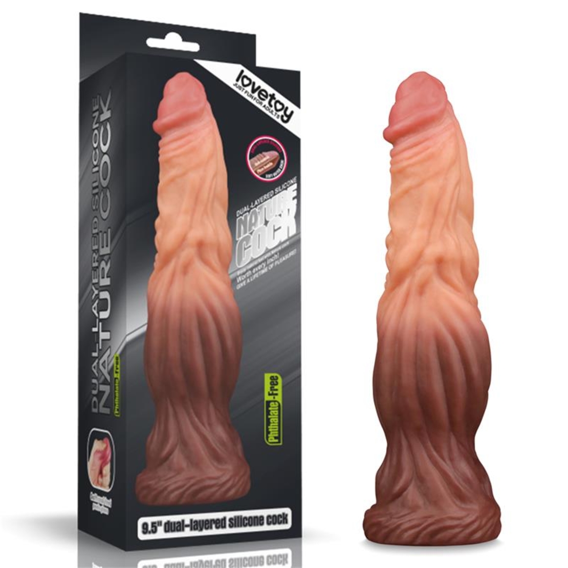 Нестандартно дилдо LOVETOY Nature 9.5