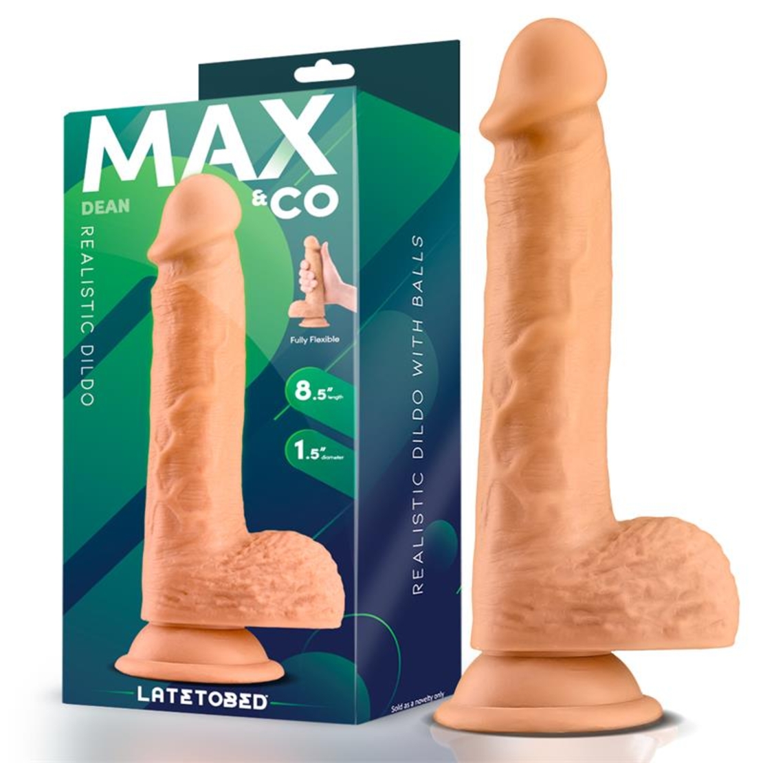 MAX & CO Dean Реалистичен дилдо с тестиси 8.5