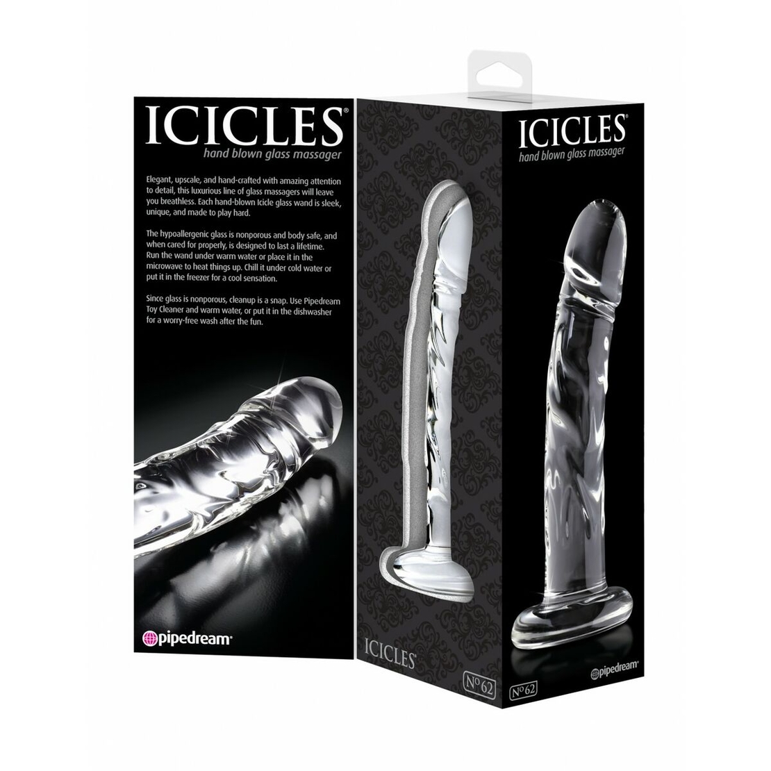 Стъклено прозрачно дилдо Pipedream Icicles