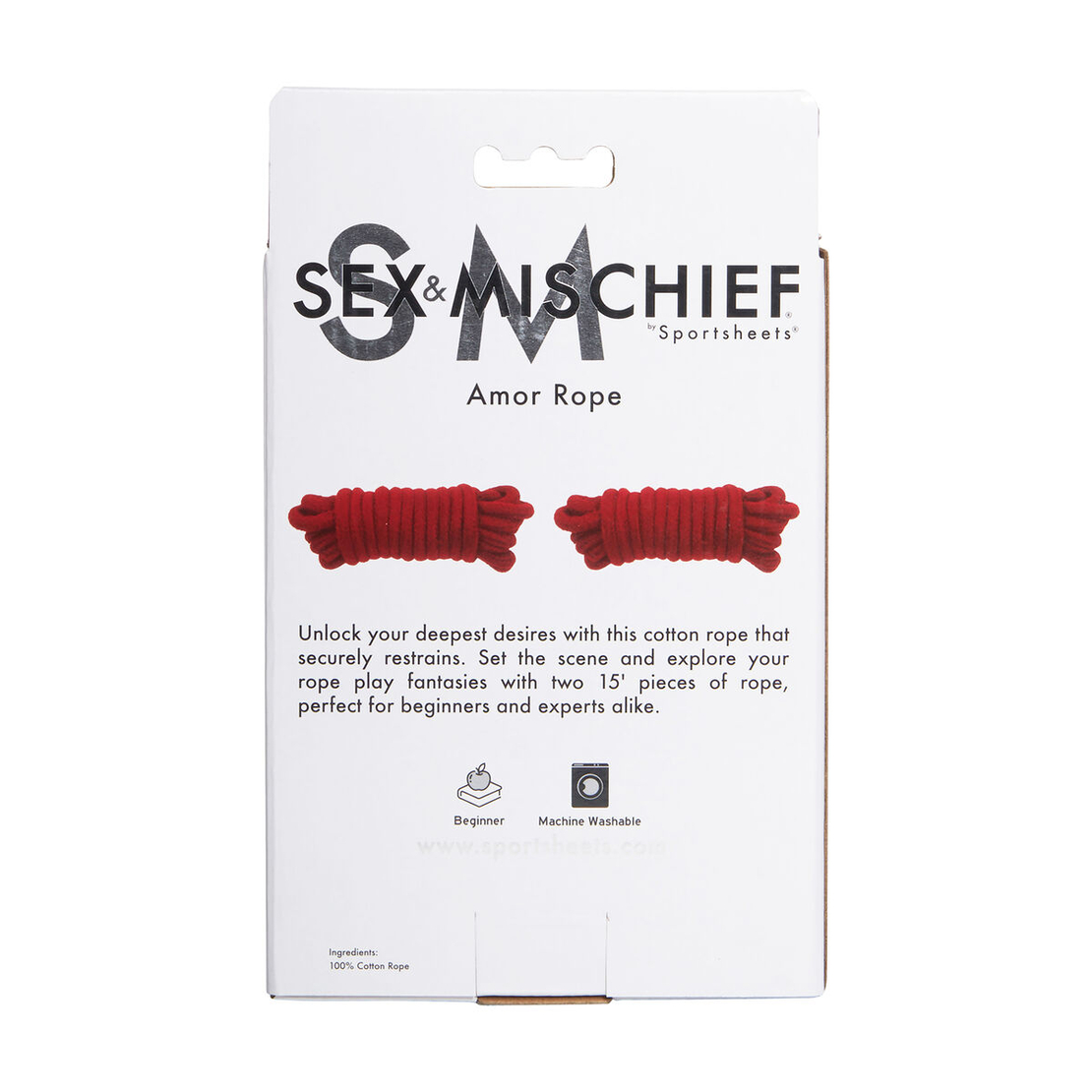Червено въже Sportsheets Sex & Mischief