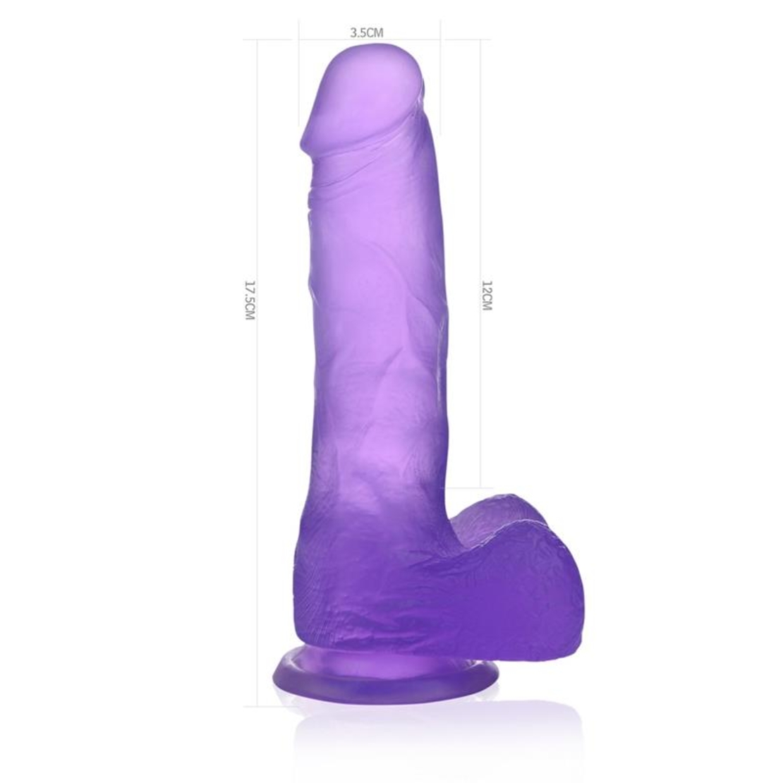 Реалистично лилаво дилдо с вендуза | LOVETOY 7