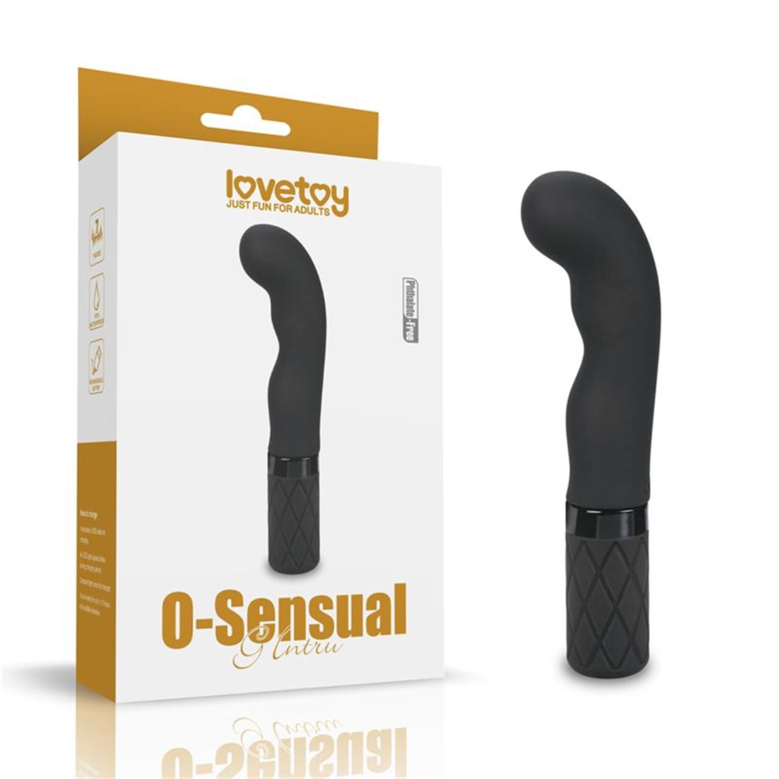 Вибратор LOVETOY O-Sensual G Intru за G-точката, черен