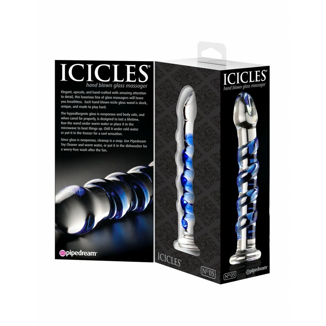Стъклено Дилдо Pipedream Icicles Многоцветено Ø 3,8 см