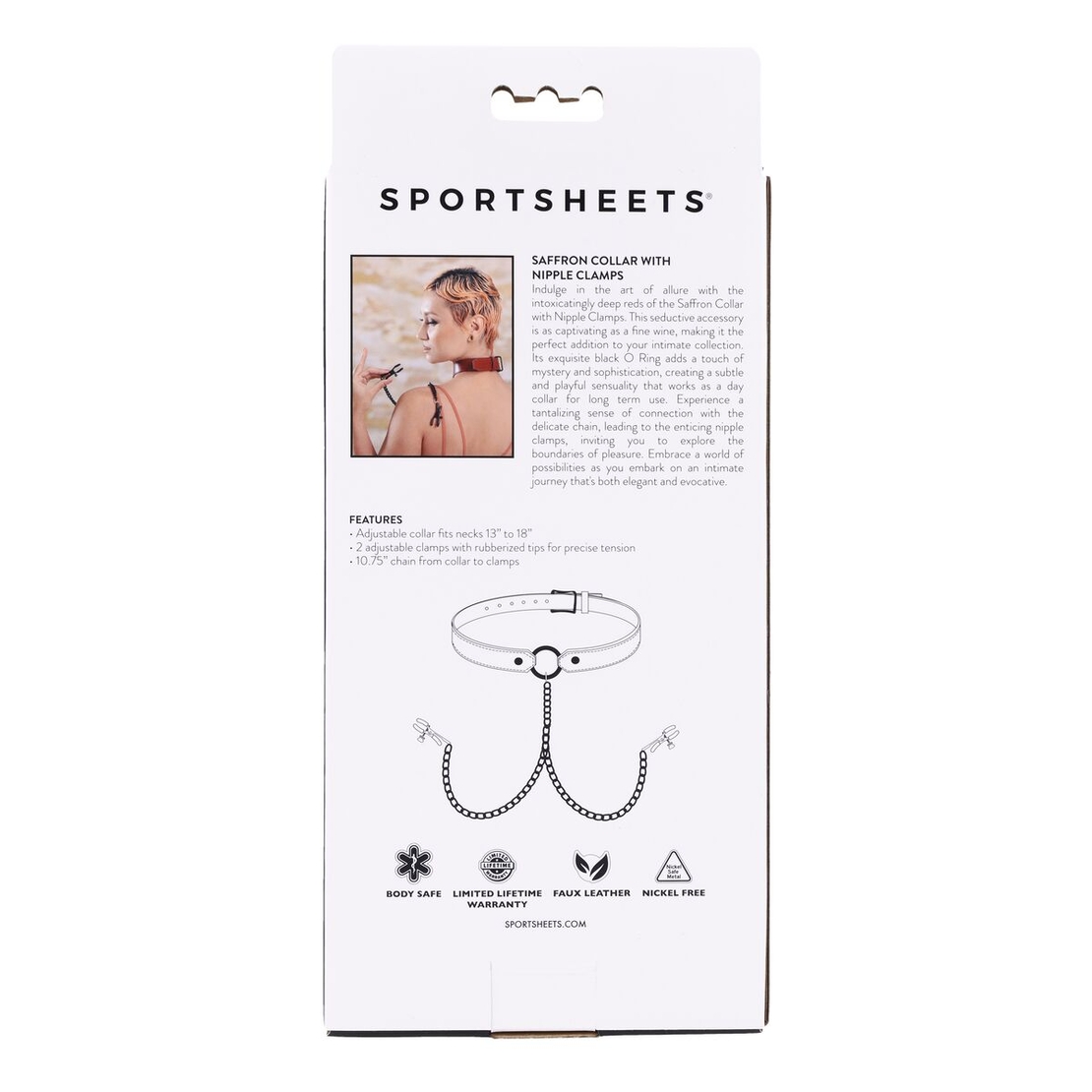 Щипки за зърна с верига Sportsheets  Бордо