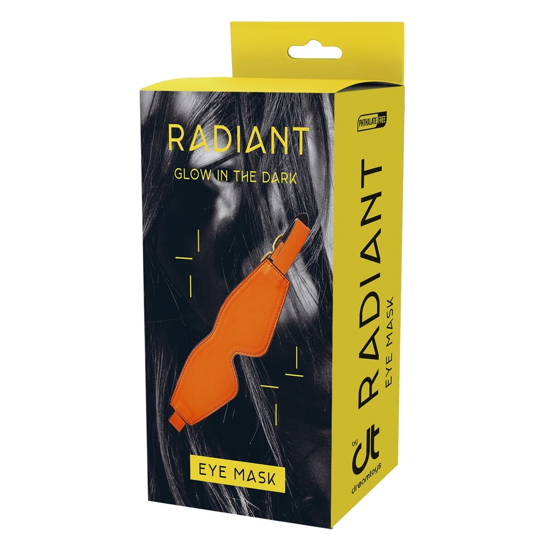 Превръзка за очи  с неонов ефект - Shhh Blindfold Dream Toys Radiant - Оранжева