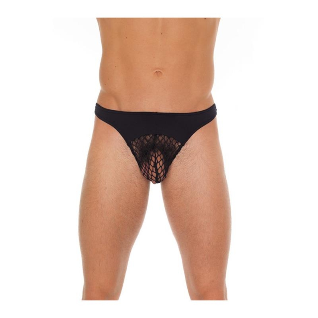 String Fishnet Black One Size – Съблазнителни черни мрежести прашки