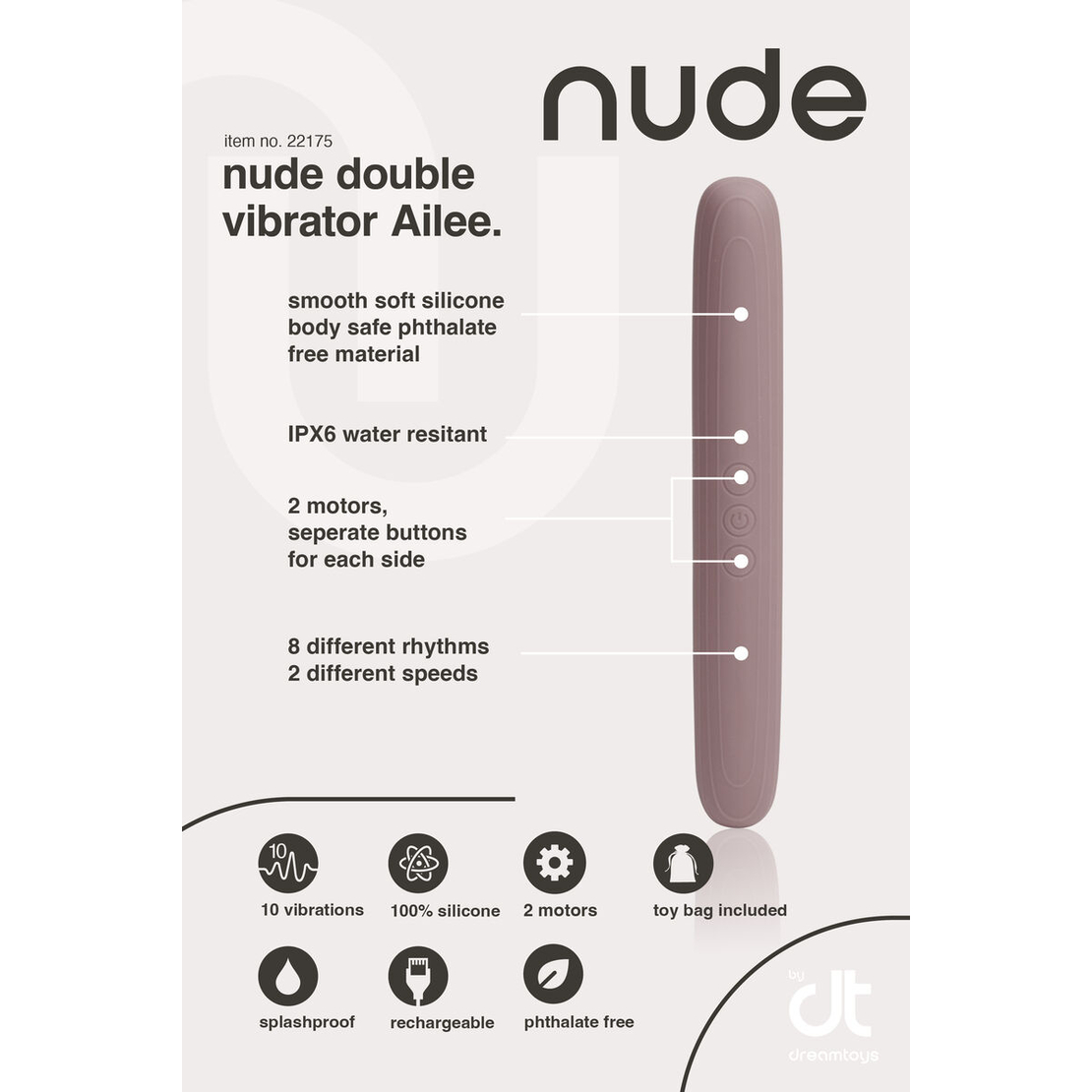 Двоен вибратор Dream Toys Nude