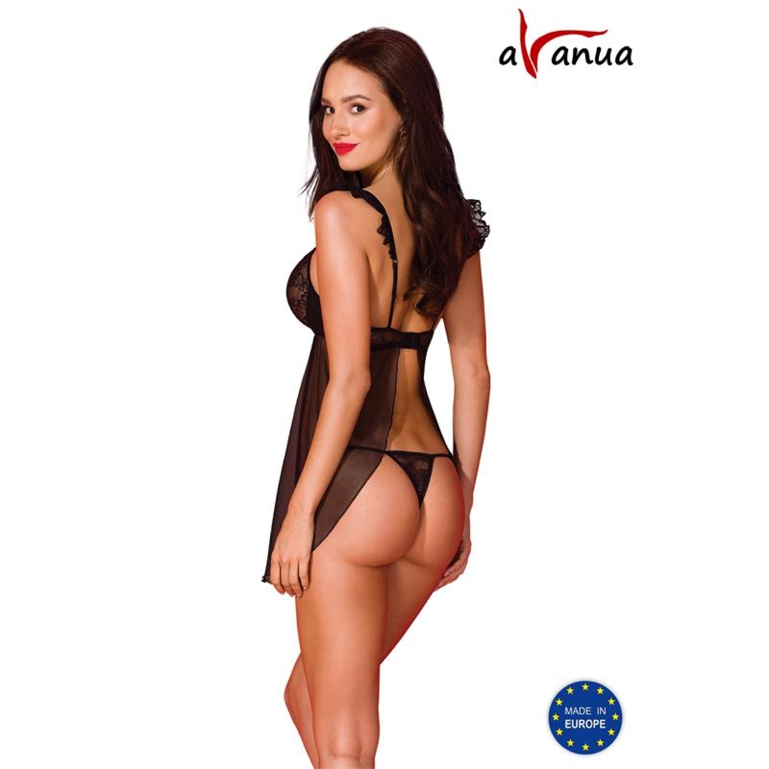 Нощница и прашки AVANUA Milagros, черни
