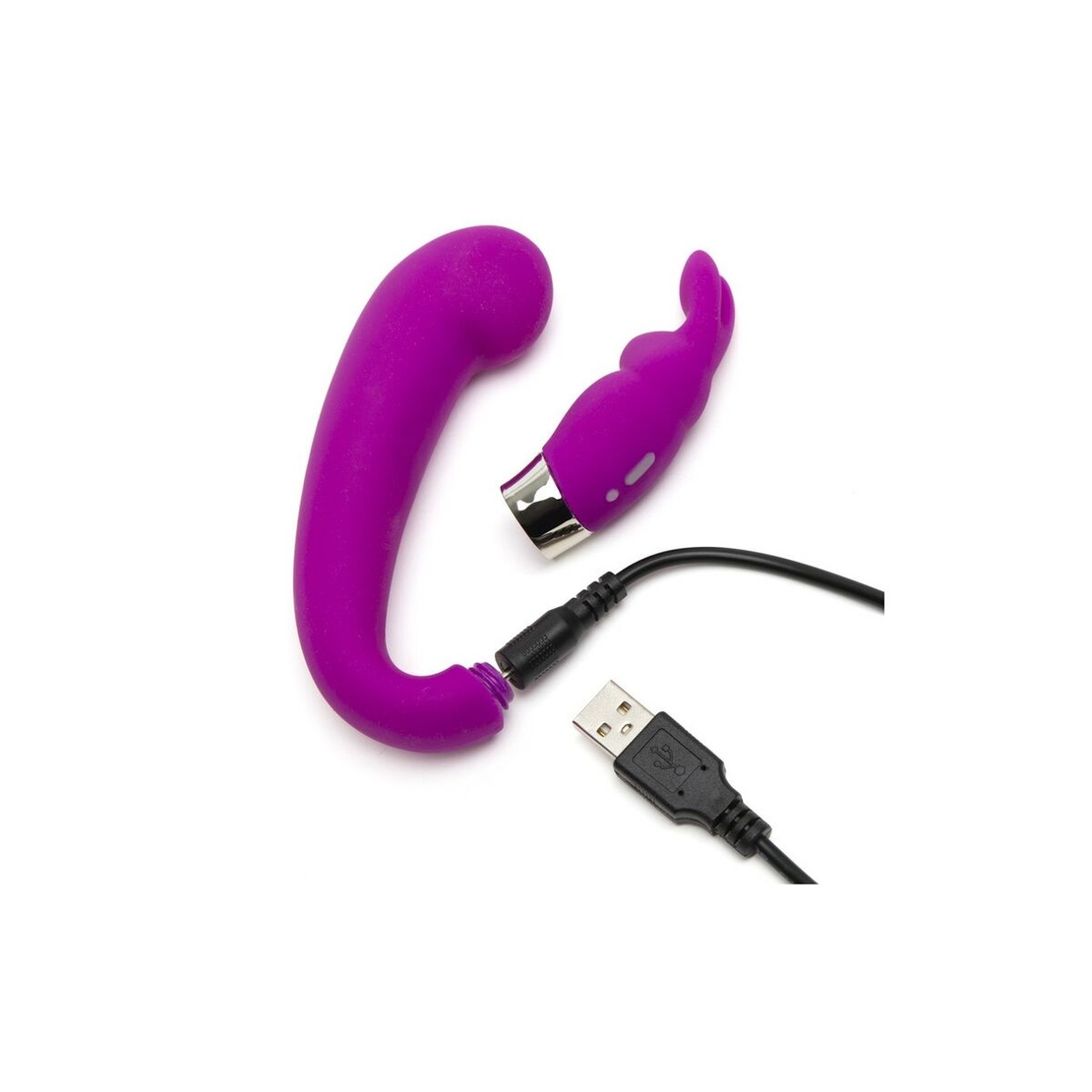 Вибратор заек и за G точка Happy Rabbit G-Spot Clitoral Curve Лилав