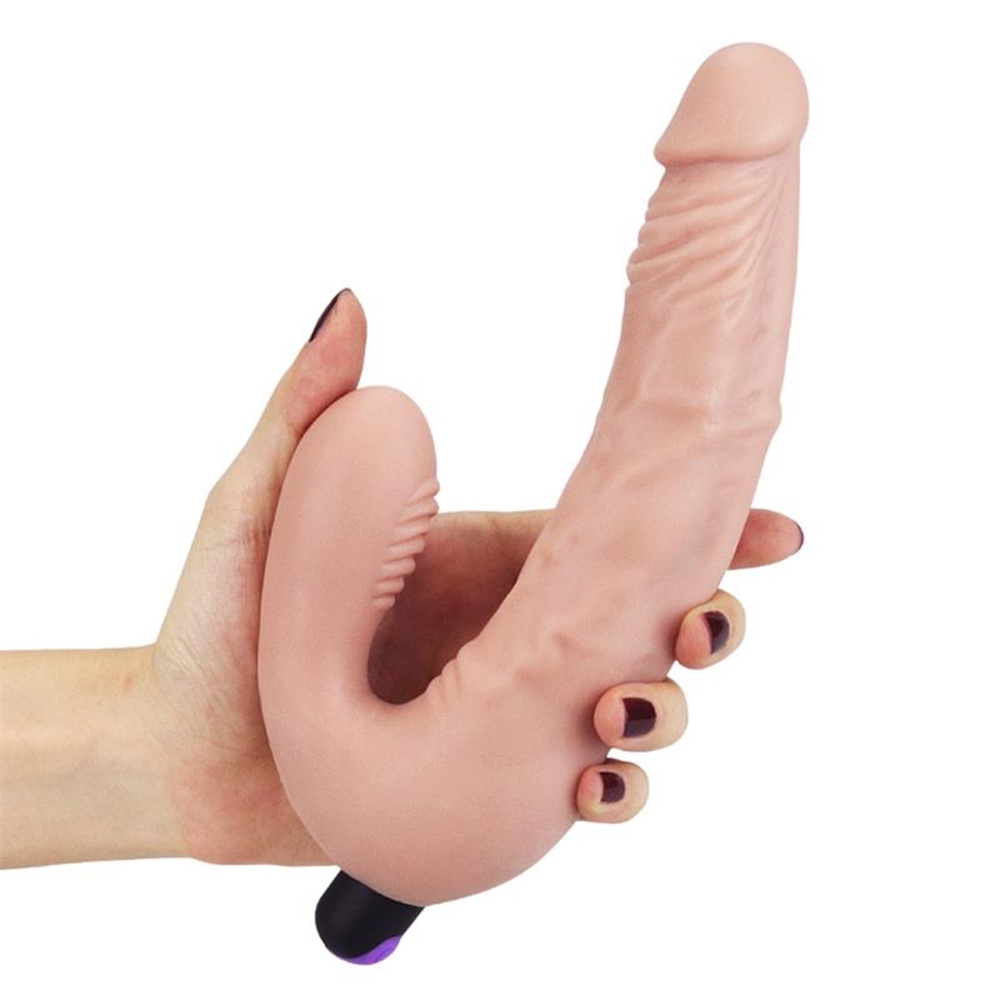 Двойно силиконово дилдо без презрамки LOVETOY с USB