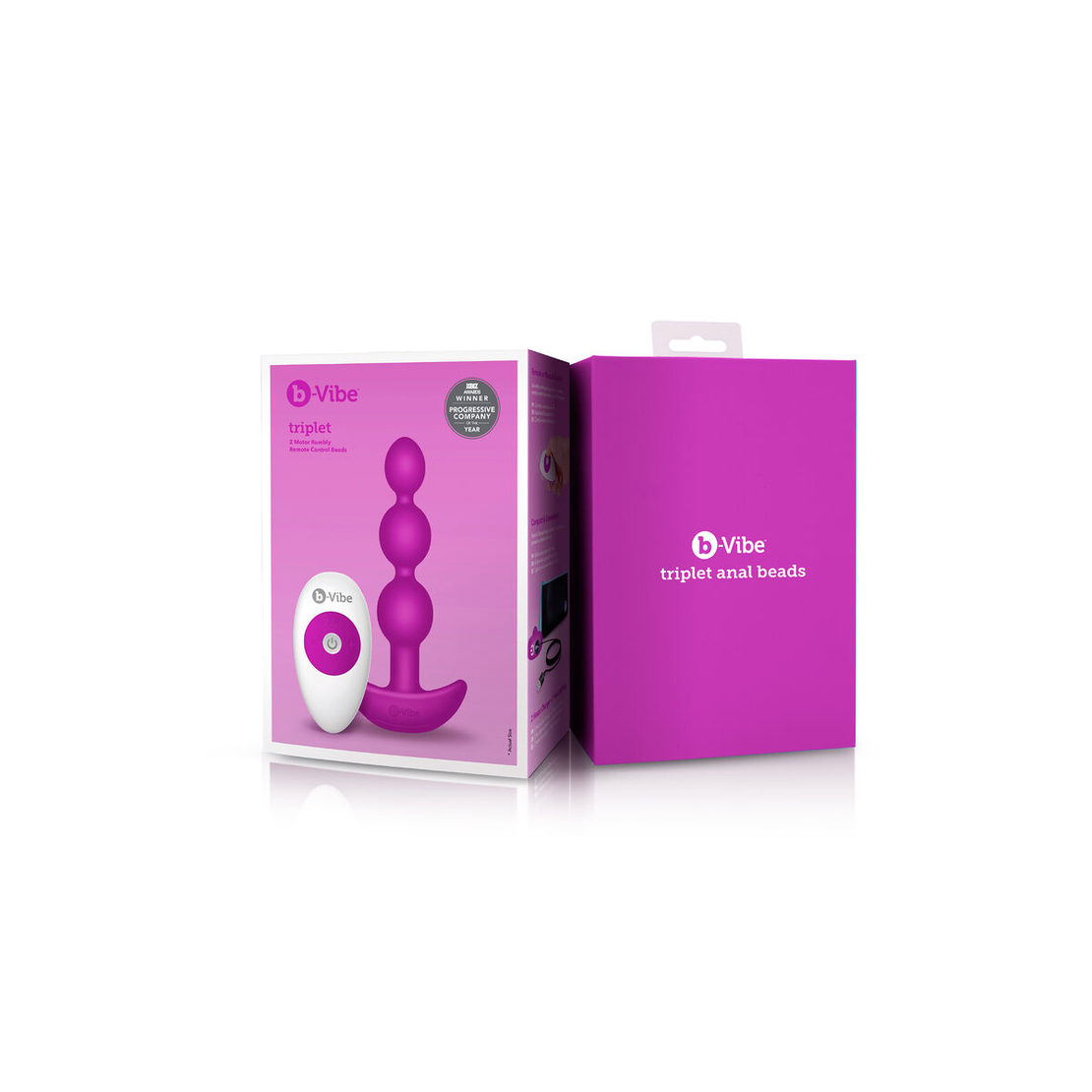 Анални мъниста Triplet Fuchsia B-Vibe 92740 Розов