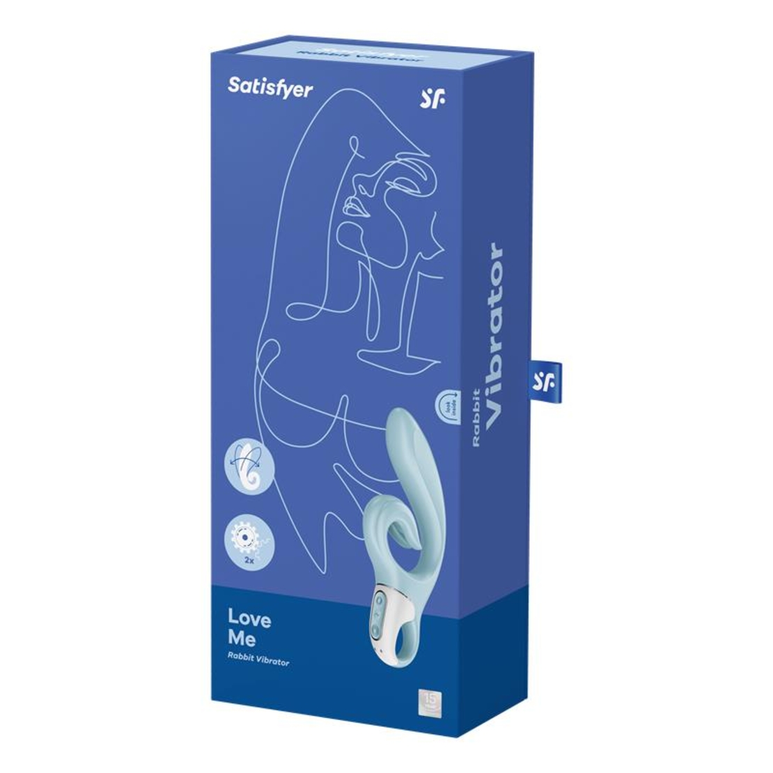 SATISFYER Love Me Blue Rabbit вибратор с двойна стимулация | 12 режима