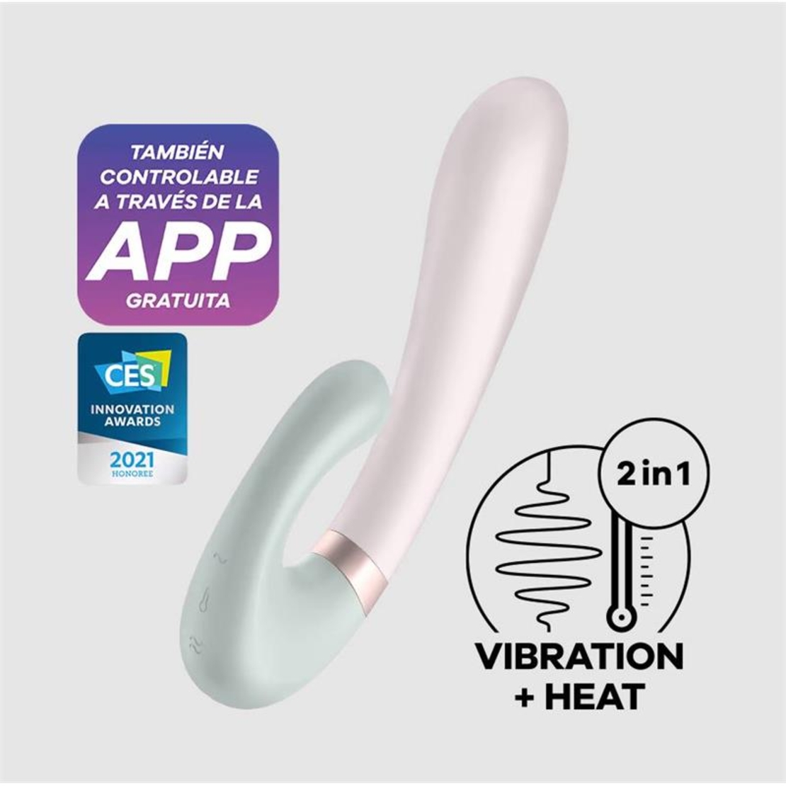 Вибратор SATISFYER Heat Wave с Функция за отопление и приложение