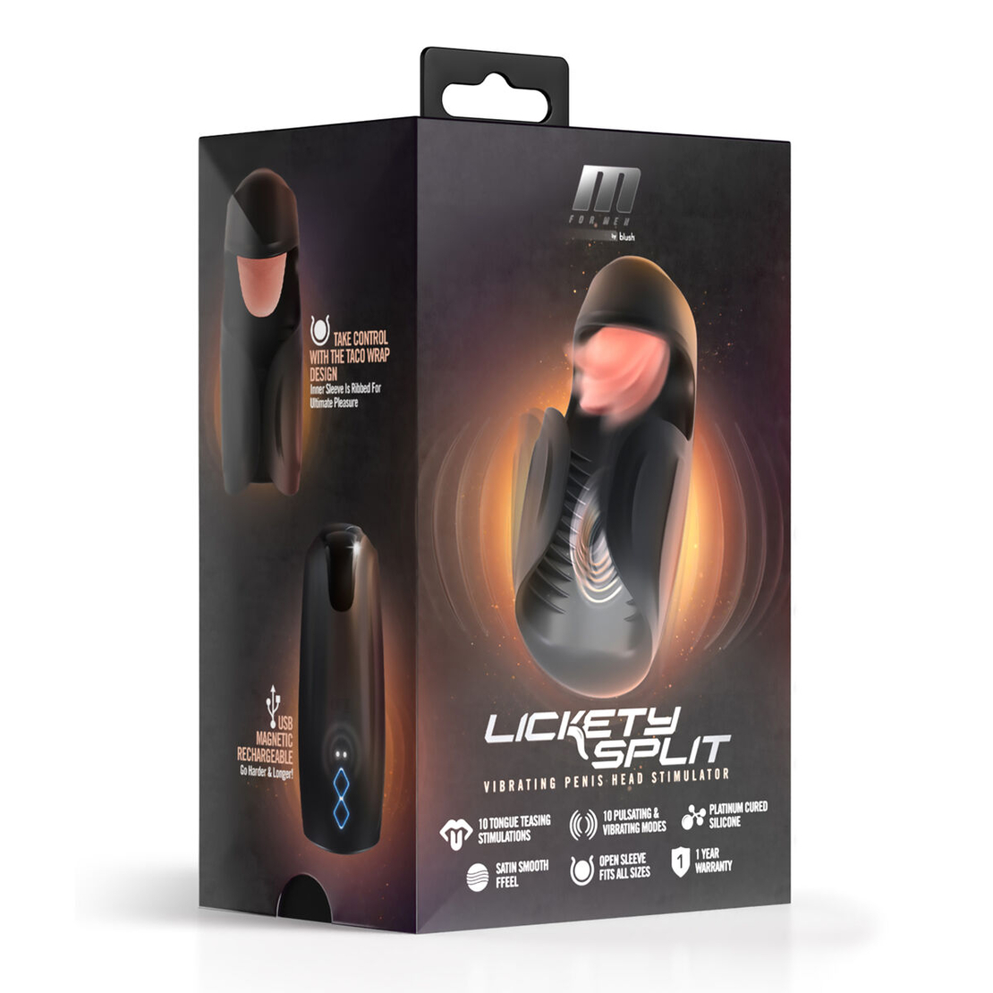 Мастурбатор за мъже Endurance Jack Ass Blush M for Men Lickety Split  Черен