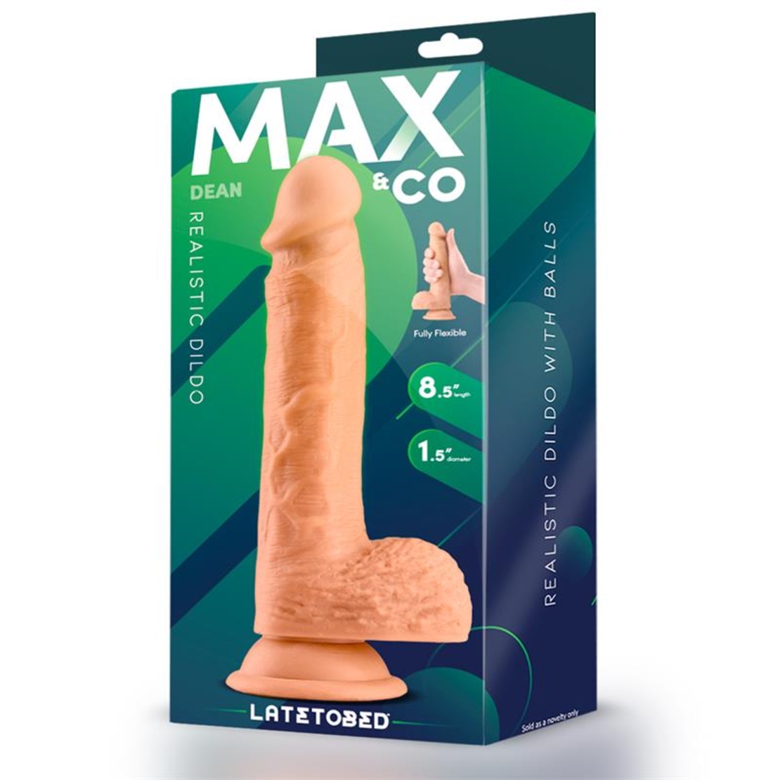 MAX & CO Dean Реалистичен дилдо с тестиси 8.5
