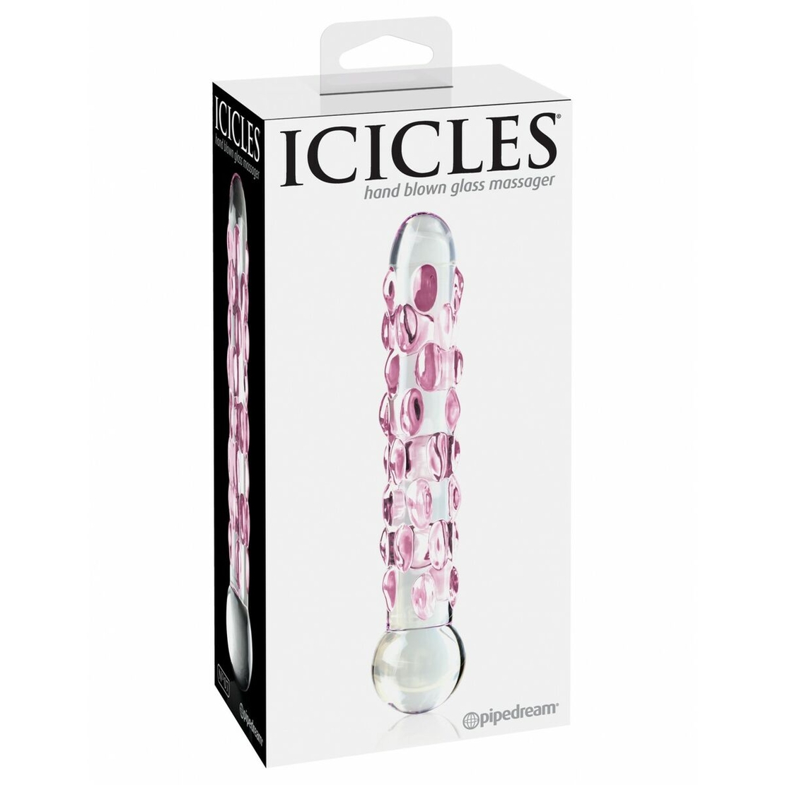 Релефно Стъклено Дилдо Pipedream Icicles Многоцветено