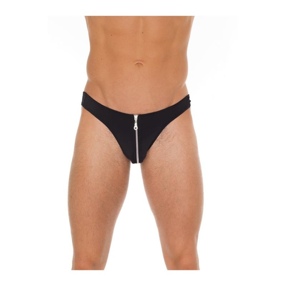 Amorable Slip with Zipper Black One Size – Провокативни черни прашки с цип