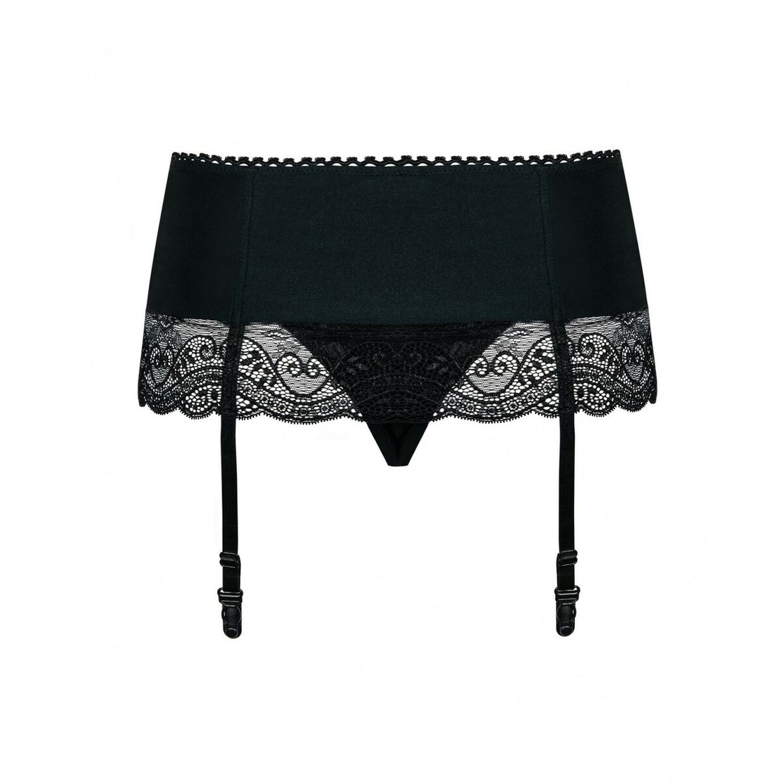 Колан с жартиери Obsessive Miamor garter belt S/M Черен