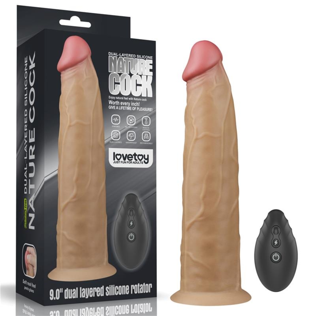 Двуслоен вибратор  LOVETOY с въртене 9