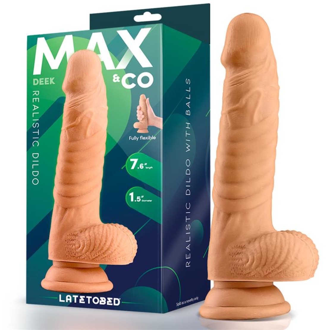 MAX & CO Deek – Реалистично дилдо с тестиси 7.6