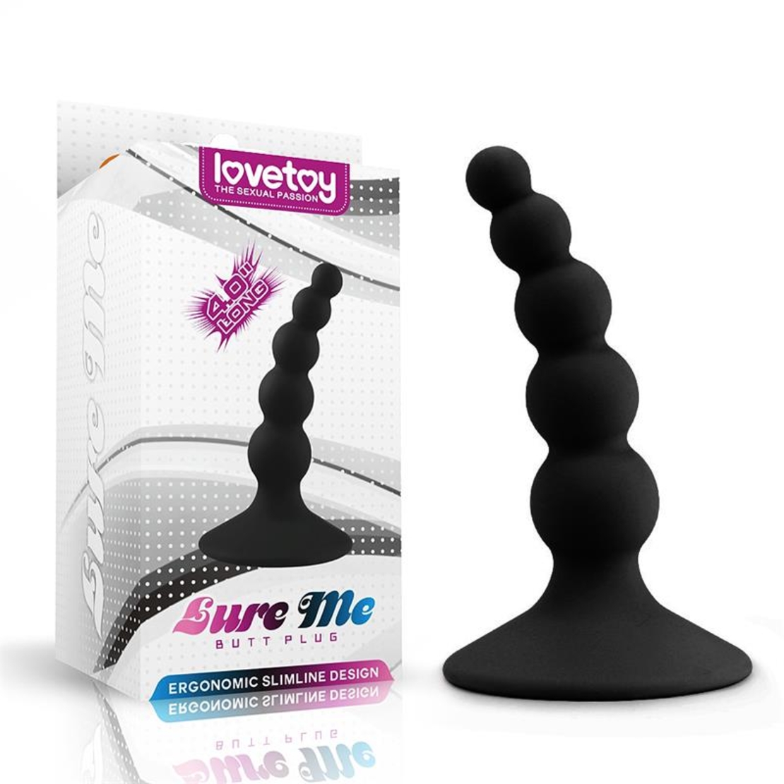 Анален плъг с мъниста и вендуза LOVETOY Lure Me