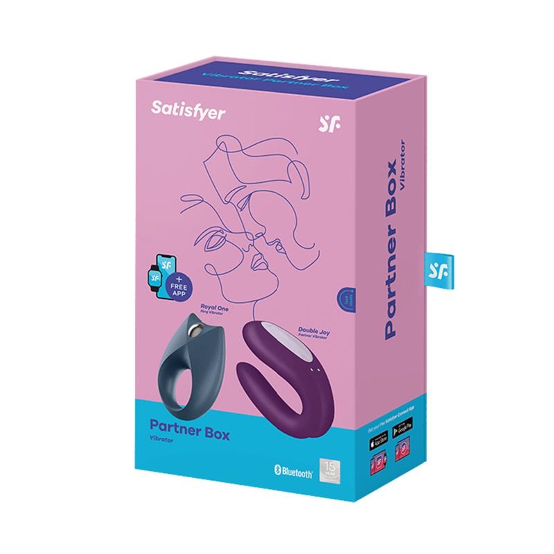 Комплект от 2 играчки SATISFYER, кутия за партньори от 2 броя