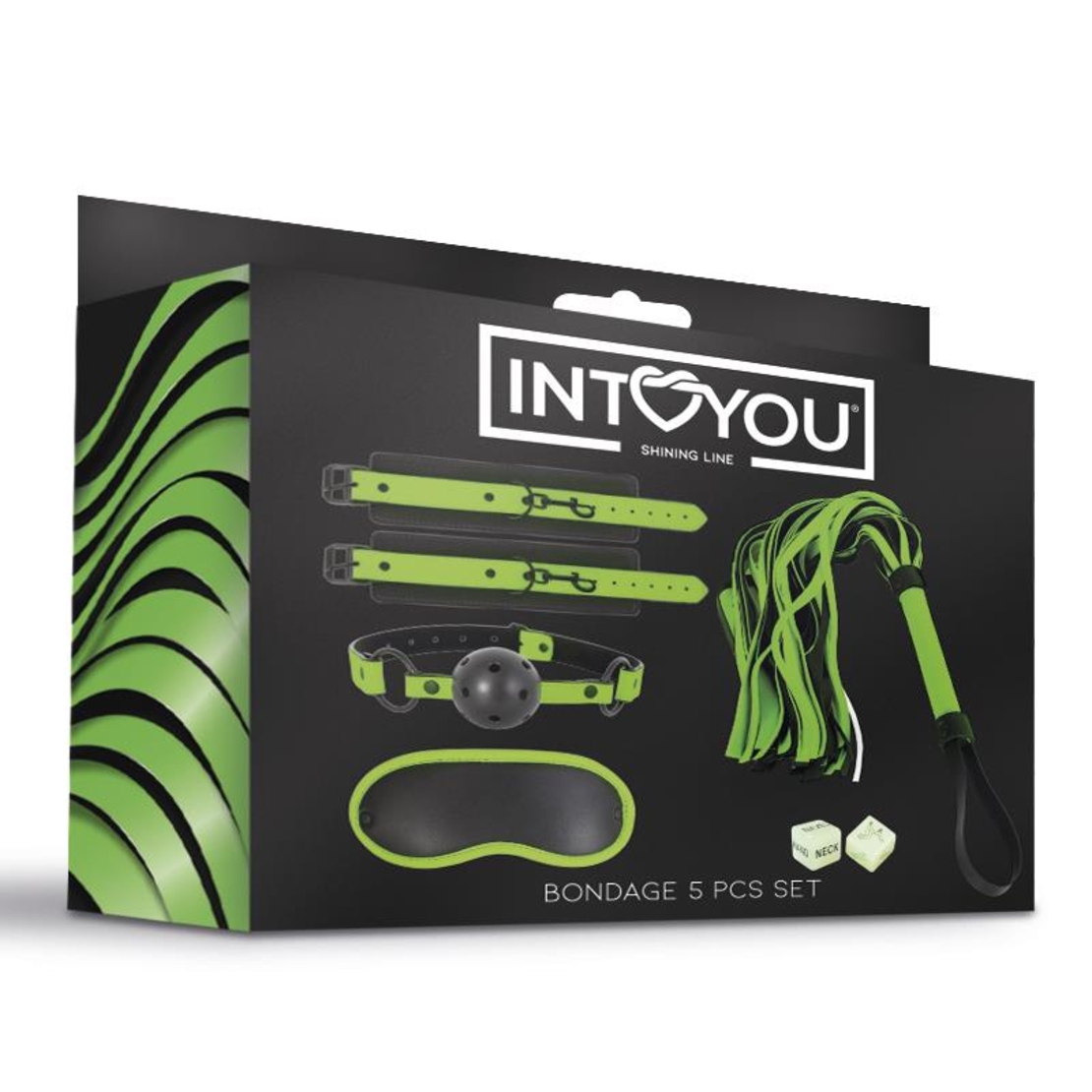 BDSM комплект INTOYOU SHINING LINE Glow in the Dark с 5 части