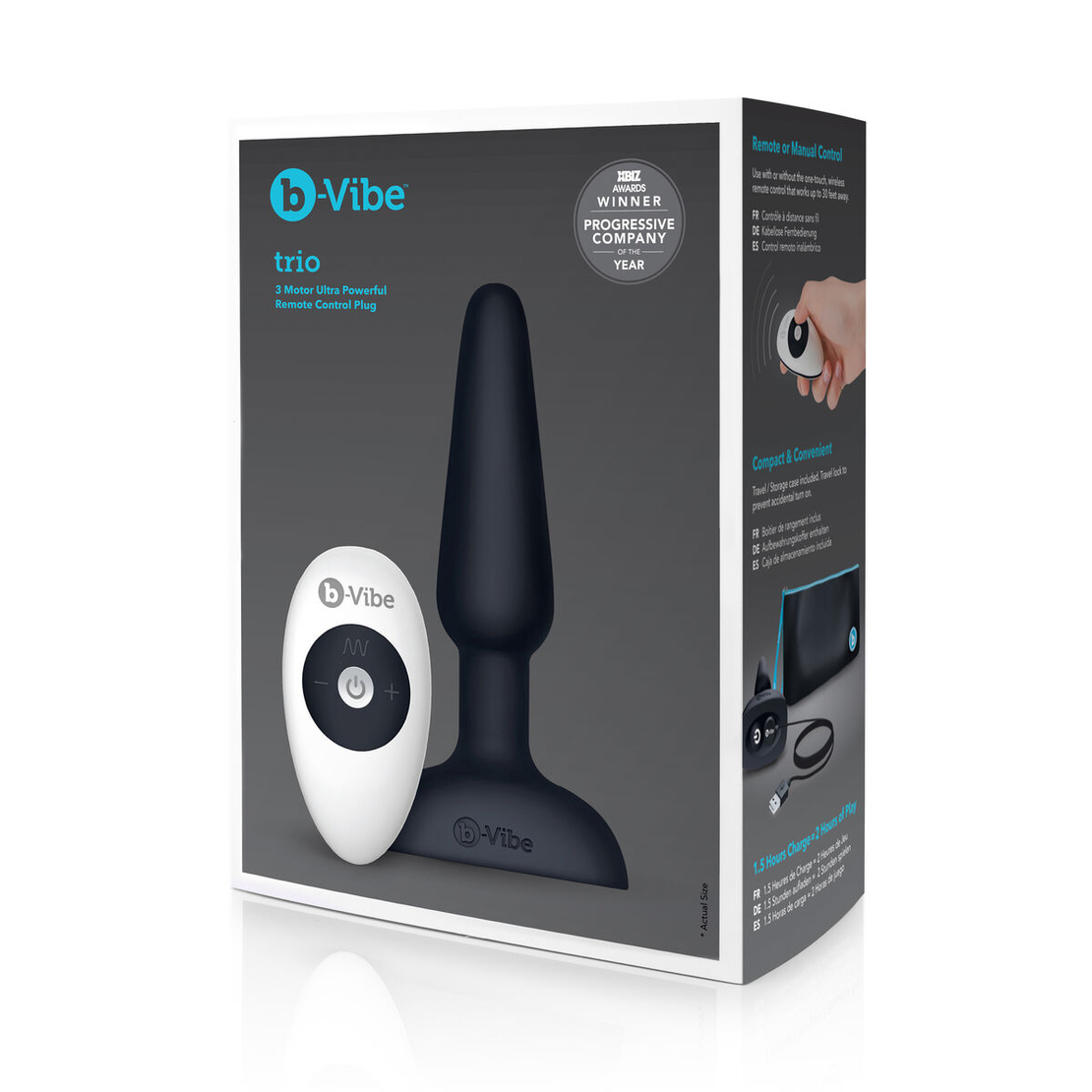 Аналена тапа с дистанционно управление B-Vibe 05882610000 Черен