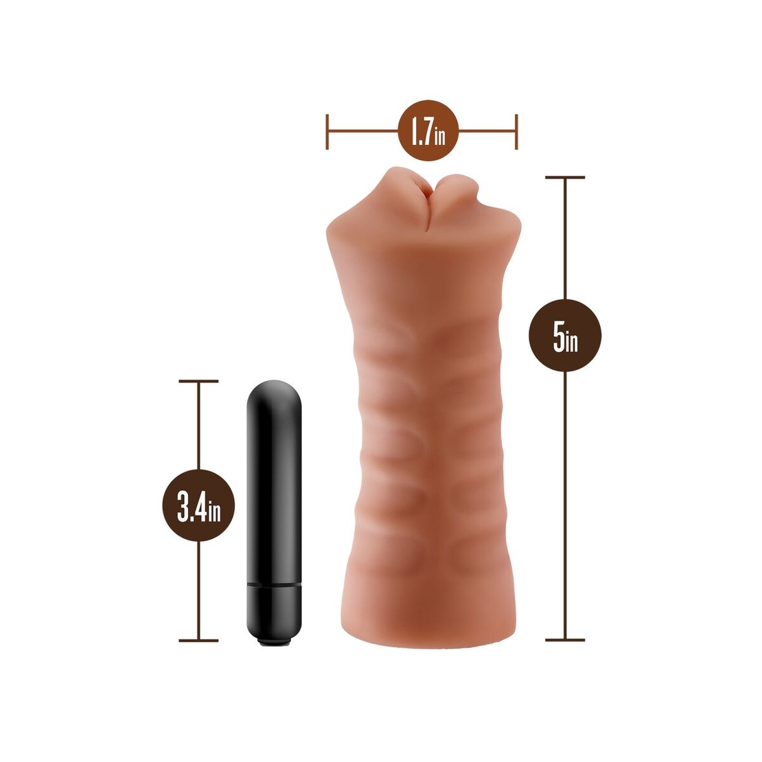 Blush Isabella Brown Мъжки мастурбатор уста Кафяв
