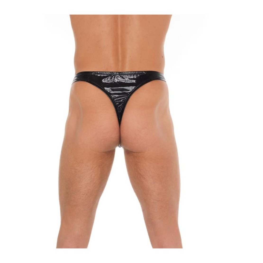 String Black Shinny One Size – Мъжки черни прашки