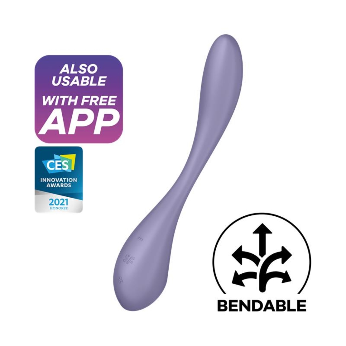 Мултивибратор SATISFYER G-Spot Flex 5+ с приложение Satisfyer Connect, цвят лилав
