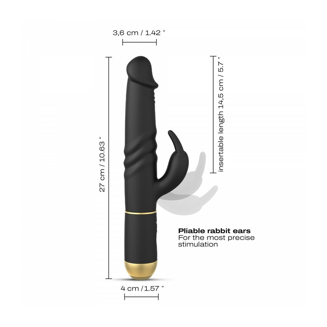 Реалистичен Вибратор Заек Dorcel DOR213 Черен