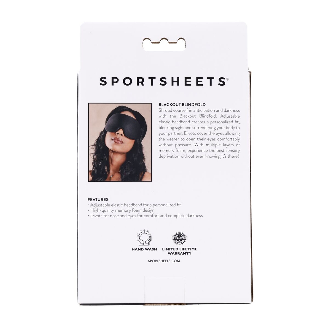 Черна маска за очи - Shhh Blindfold Sportsheets