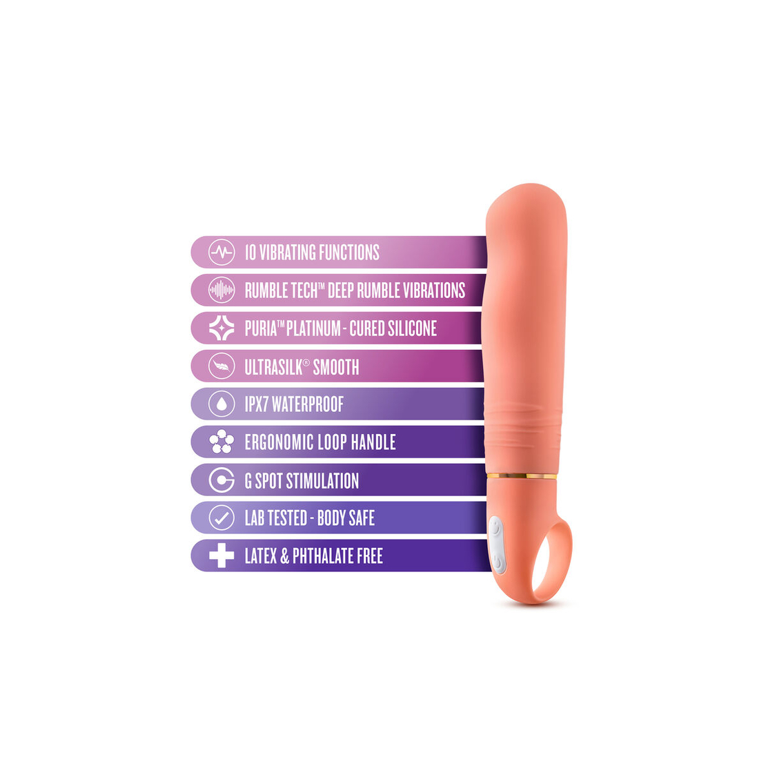 Вибратор Blush Aria G-точкова стимулация с потупващи функции