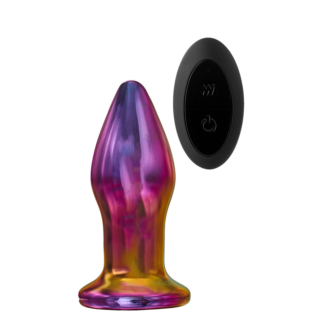 Анална вибрираща тапа с дистанционно Dream Toys Glamour Glass Многоцветен 3,9 см