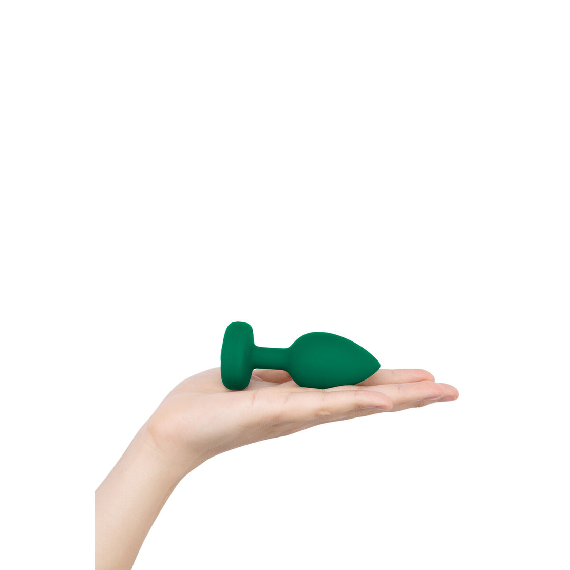 Анална тапа с дистанционно B-Vibe Vibrating Jewel Зелен M/L