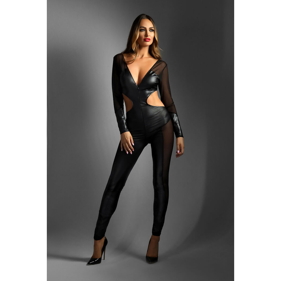 Цяло боди за тяло Fantasy Lingerie Черен S/M S9407314