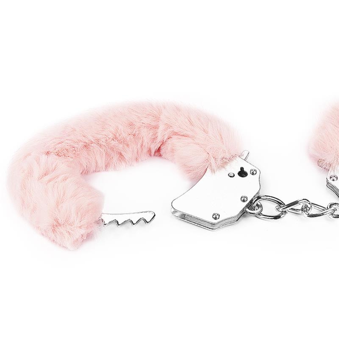 Метални белезници LOVETOY Furry Metal Pink