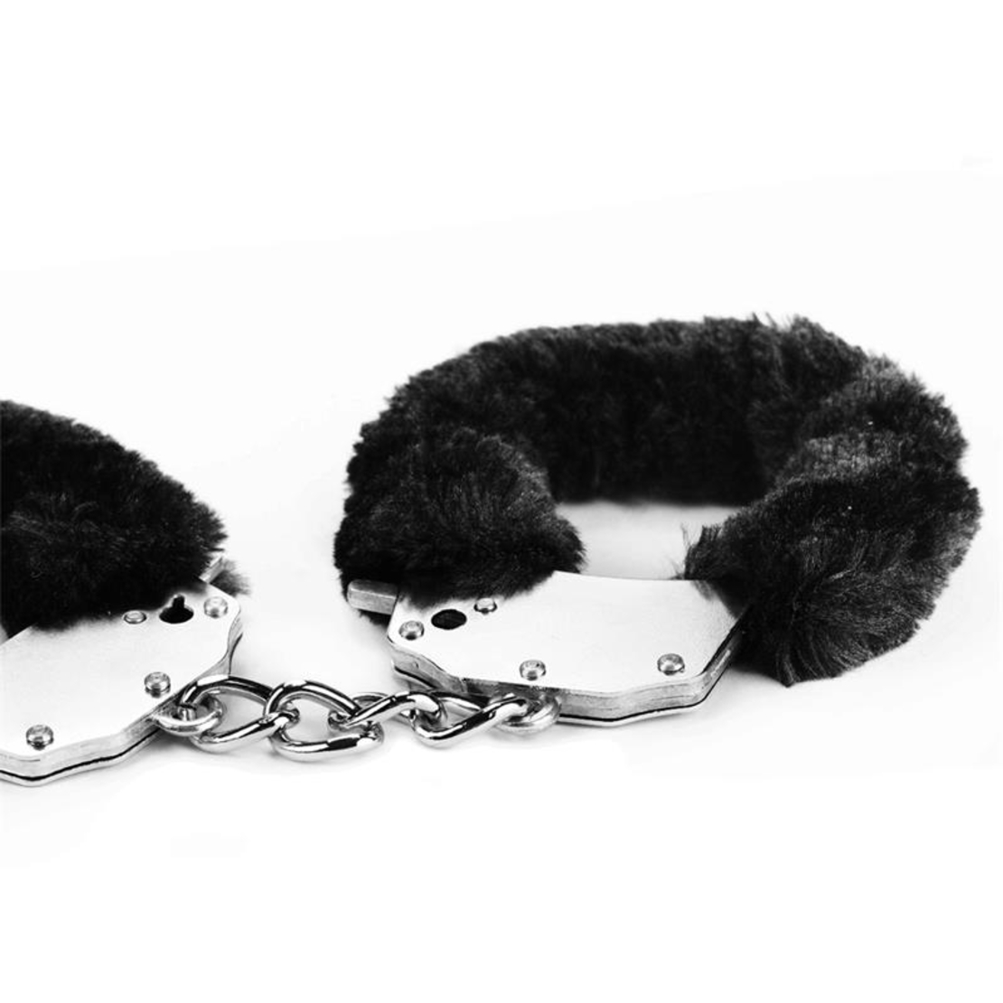 Метални белезници LOVETOY Furry Metal черни