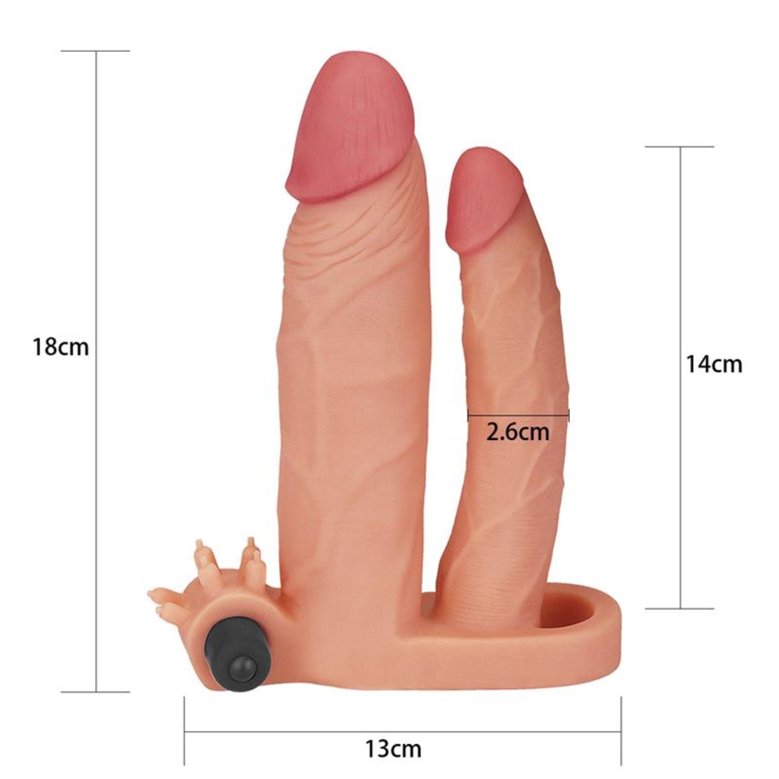 LOVETOY Двойно дилдо с вибрация +1