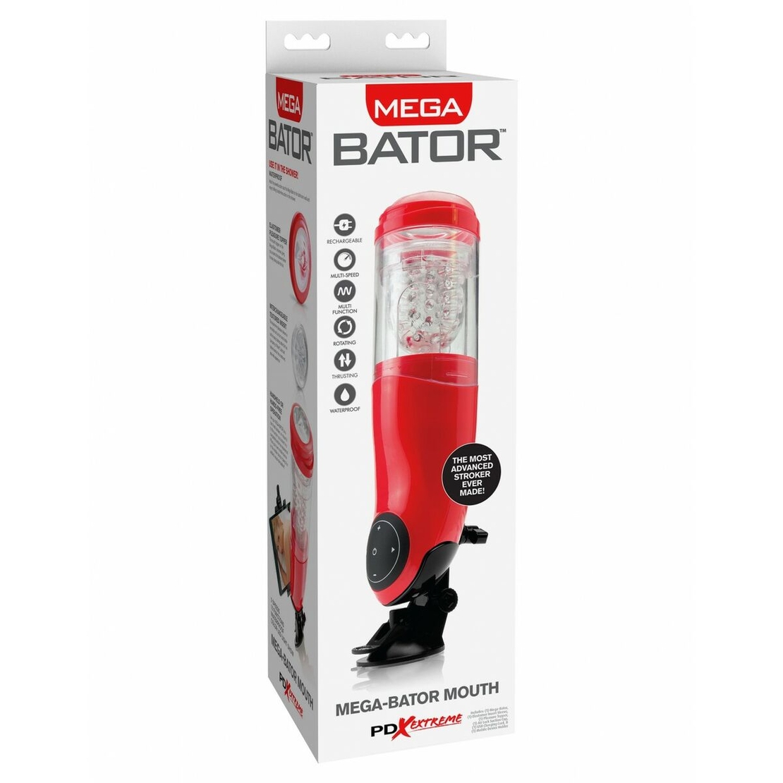 Автоматичен мастурбатор с орален ефект - Endurance Jack Ass Pipedream EXTREME MEGA-BATOR MOUTH RED