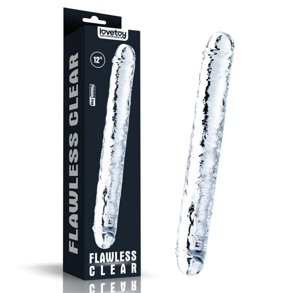 Двойно дилдо LOVETOY Flawless Clear 12