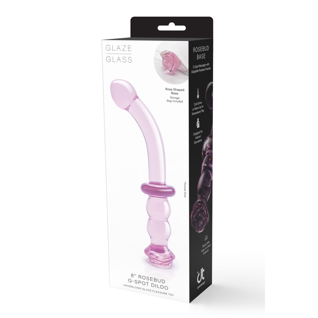 Дилдо Dream Toys Glaze Glass G-spot Роза