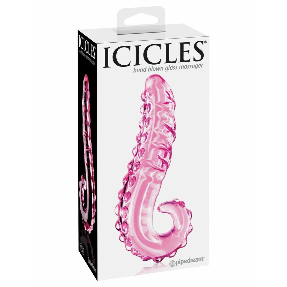 Стъклено Извито Розово Дилдо Pipedream Icicles