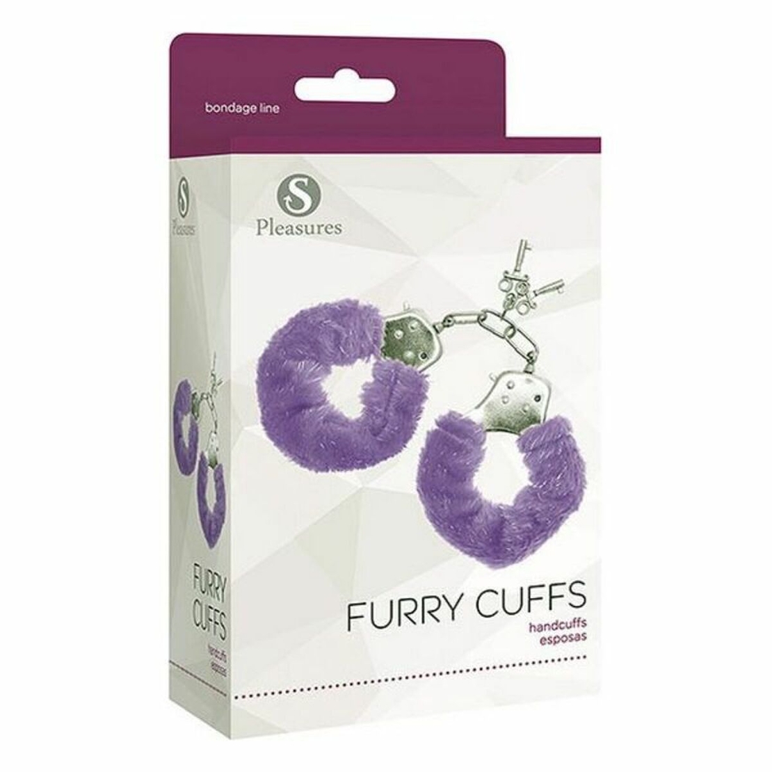 Лилави пухени белезници S Pleasures Furry